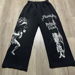 YoungLA Black Attack On Titan Erin Yeager Sweatpants